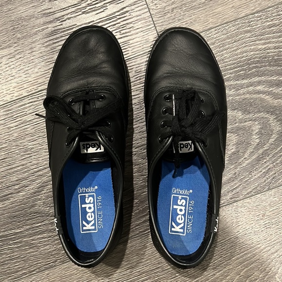 Keds Champion leather sneakers black size 5 - Picture 3 of 9
